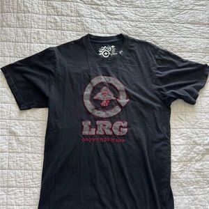 LRG Black Short Sleeve Tee with embroidered Logo